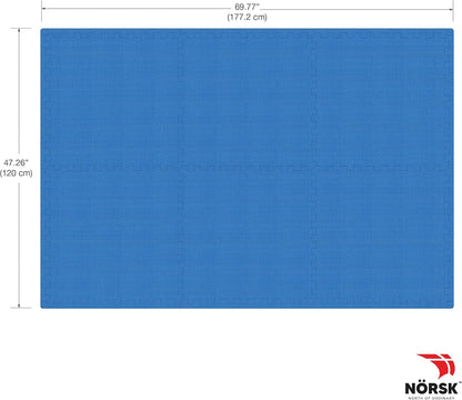 Norsk Dual-Sided Reversible 1/2" Foam Exercise Mats for Home Gym - Interlocking EVA Foam Tiles