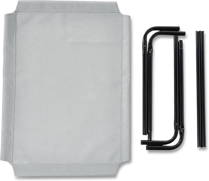 Amazon Basics Breathable Cooling Elevated Dog Bed with Durable Metal Frame, Medium, 43 x 26 x 7.5 Inch, Grey