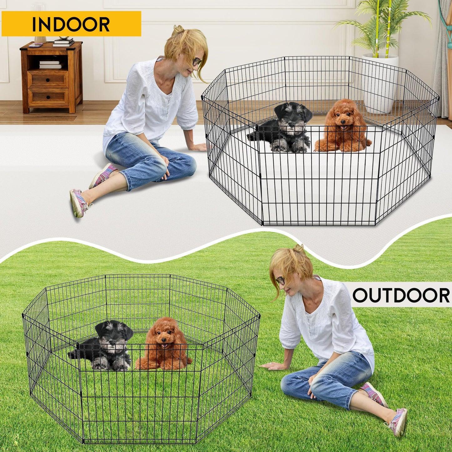 FDW | Dog Playpen | 24". Chosen for real quality, fits naturally into modern pet homes.