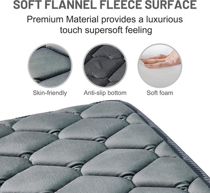 Dog Crate Mats,Soft Kennel Pads Washable with Anti-Slip Bottom,Dog Kennel Pads for Sleeping,Pets Mattress Cat Dog Beds for Small Dogs(23x17,Grey)