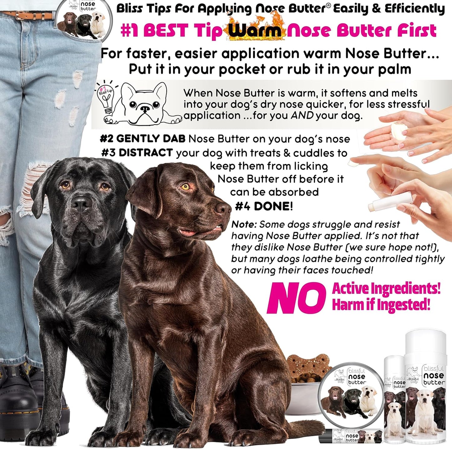 The Blissful Dog Labrador Retriever Unscented Nose Butter, 1-Ounce