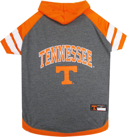NCAA Tennessee Volunteers Hoodie for Dogs & Cats, Small Collegiate Licensed Dog Hoody Tee Shirt. Sports Hoody T-Shirt for Pets. College Sporty Dog Hoodie Shirt.