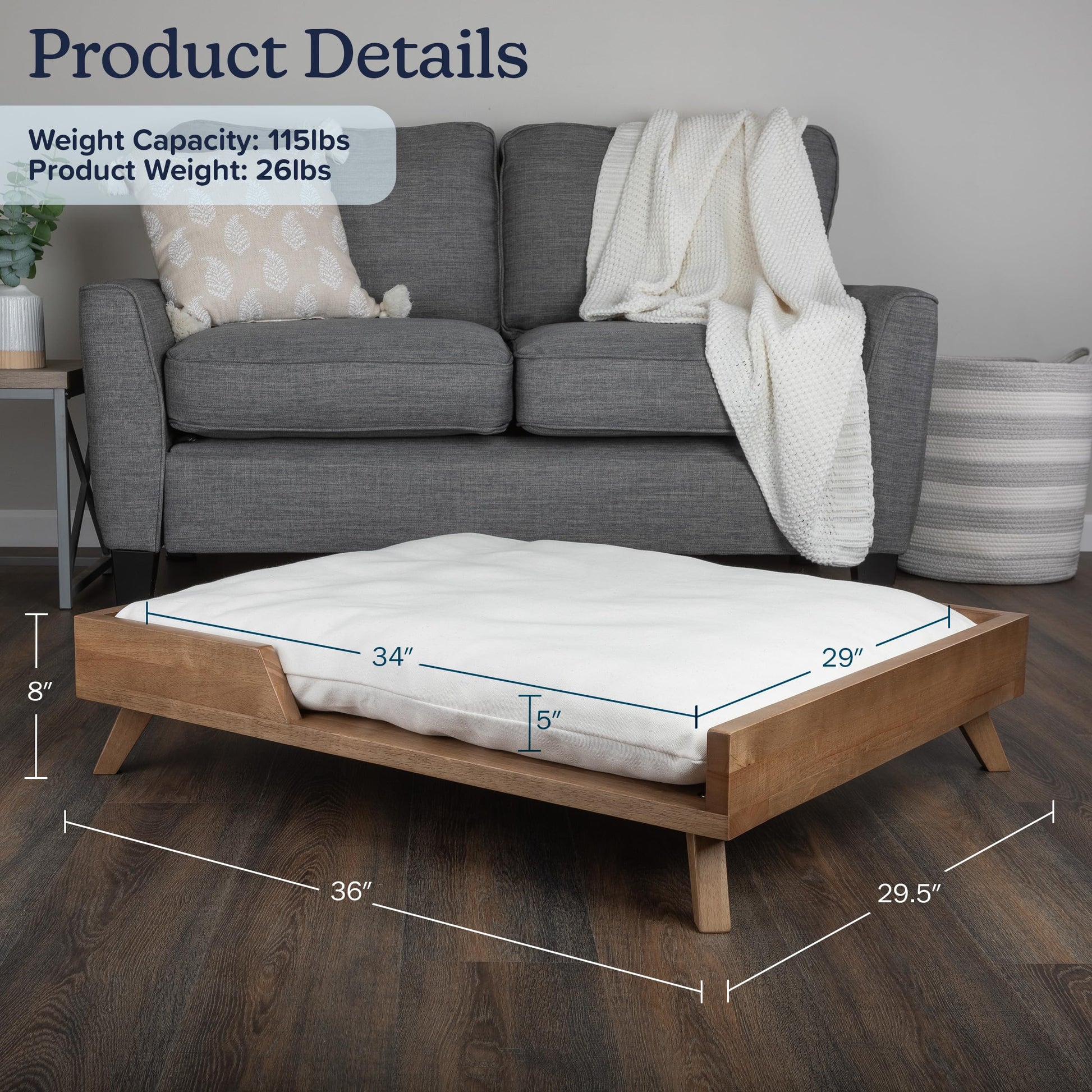 PETMAKER Elevated Dog Bed for Medium to Large Pets. Chosen for real quality, fits naturally into