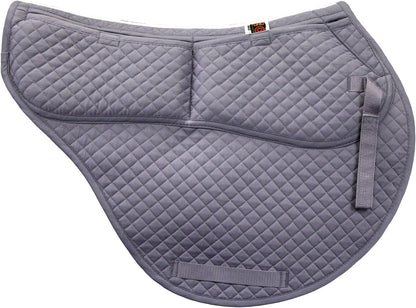 ECP Equine Comfort Products All-Purpose Contoured Correction Saddle Pad with Adjustable Memory Foam Inserts for Custom Support, Non-Slip, Shock Absorbing, 22” Spine, 19.5” Drop