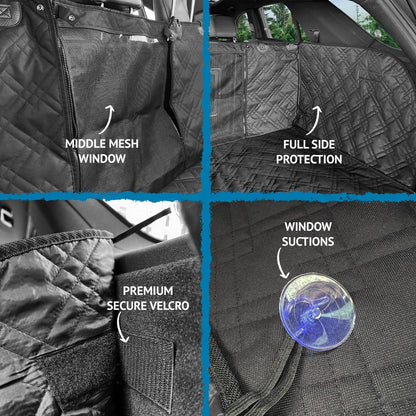 Bulldogology Cargo Liner for SUV - Heavy Duty Pet Trunk Liner Cargo Cover - Waterproof Cargo Cover for Dogs Hair, Muddy Paws - Protector Cargo Mats for Back of SUV (Large, Black)