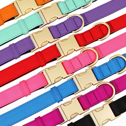 Didog Soft Padded Dog Collars for Small Dogs, Colorful and Durable Dog Collar with Quick Release Buckle, Light and Breathable for Daily Walking, Green, S