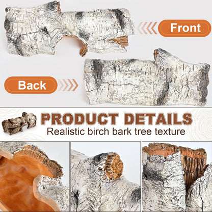 Reptile Hide Caves Simulation Tree Hideout, Hideout Shelter Sleep Cave is Decorated for Arboreal Reptile, Snake, Leopard Gecko, Lizard, Salamander, Hermit Crab Aquarium