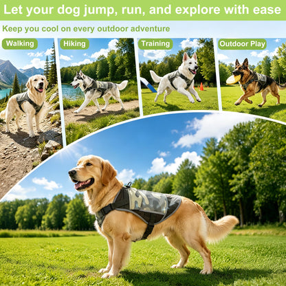 SAVIOR COOL Dog Cooling Vest Harness 4 PCM Ice Packs. Chosen for real quality, fits naturally into