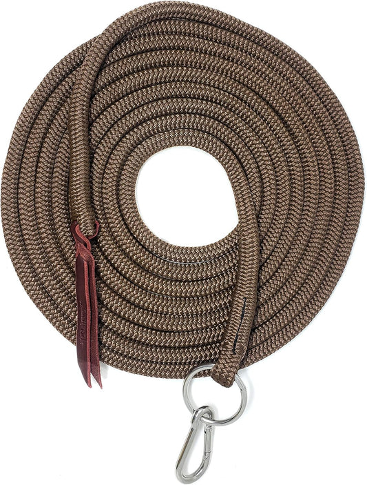 22' Long Line with SS O Ring and Carabiner (Brown)