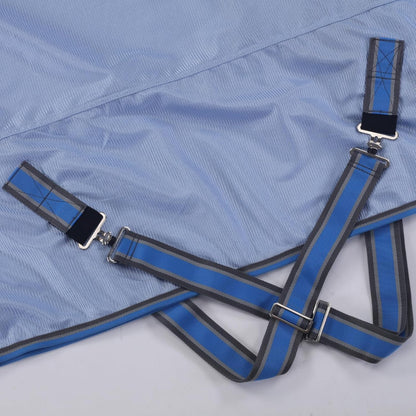 Horse Fly Sheet, Standard Neck Comfy Mesh Fly Sheet for Horses, Equine Summer Sheets UV-Protective Lightblue 72