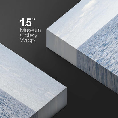 wall26 Canvas Print Wall Art Tropical Ocean Sea Water Horizon Blue Whale Nature Animals Photography Realism Rustic Scenic Landscape Wilderness Colorful for Living Room, Bedroom, Office - 24"x36"