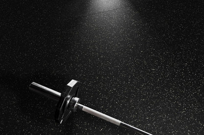 Playsafer Genaflex Rubber Gym Floor Mat, Heavy Duty Commercial Protective Gym Flooring Roll - 8mm Thick (10% Grey, 4' X 15')