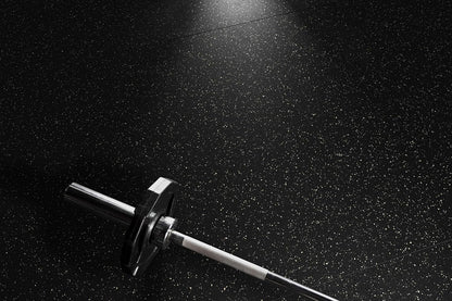 Playsafer Genaflex Rubber Gym Floor Mat, Heavy Duty Commercial Protective Gym Flooring Roll - 8mm Thick (10% Grey, 4' X 10')