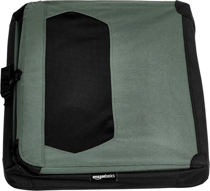 Amazon Basics Folding Portable Soft Pet Dog Crate Carrier Kennel, 36 x 24 x 24 inches, Grey