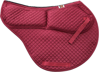 ECP Equine Comfort Products All-Purpose Contoured Correction Saddle Pad with Adjustable Memory Foam Inserts for Custom Support, Non-Slip, Shock Absorbing, 22” Spine, 19.5” Drop