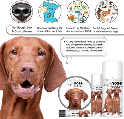 The Blissful Dog Vizsla Nose Butter for Dry, Cracked Skin, Lick-Safe Dog Nose Balm with Moisturizing Shea Butter, Almond, Olive, and Essential Oils, Pet Supplies, Uncented, 2 oz.