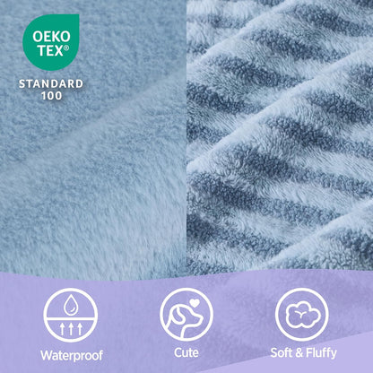 LE SURE Cute Dog Beds for Extra Large Dogs, Orthopedic Waterproof XL Pet Bed with Sides, Non-Slip and Egg-Crate Foam Big Dog Couch Sofa with Washable Removable Cover, Blue