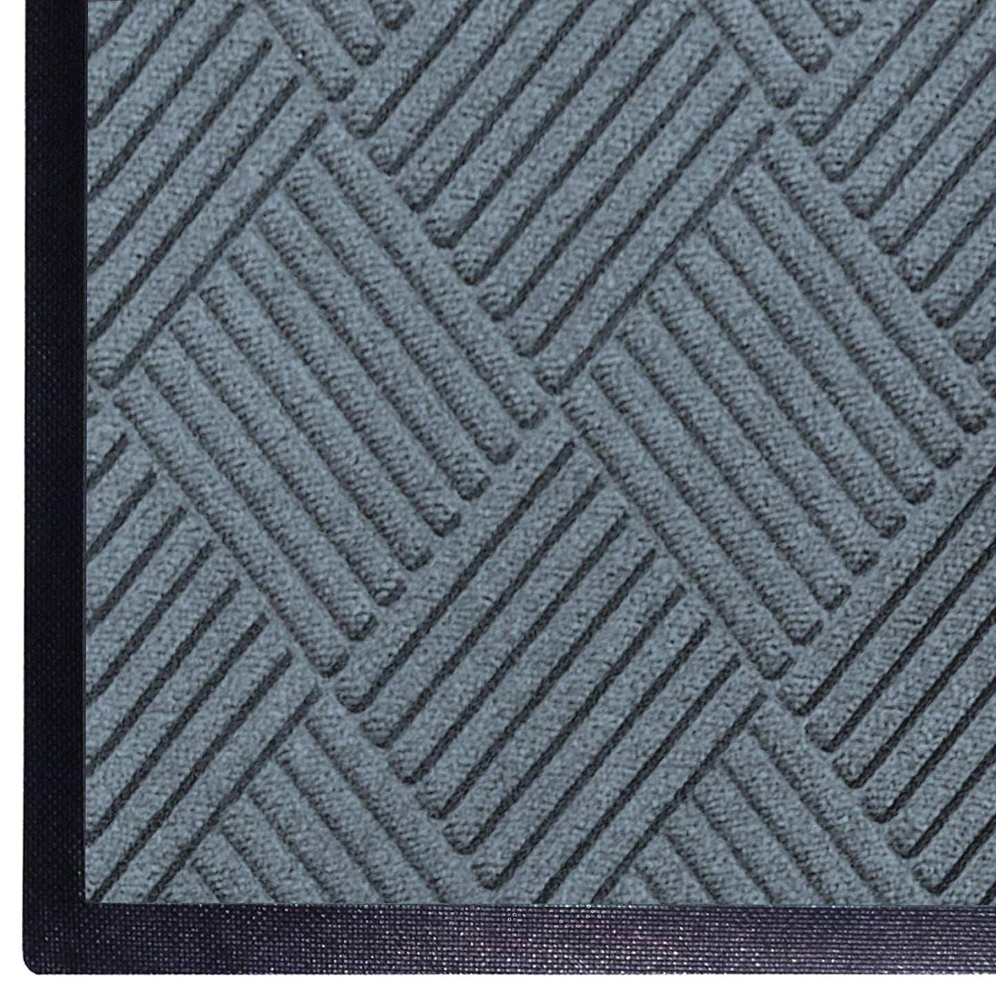 M+A Matting WaterHog Diamond | Commercial-Grade Entrance Mat with Rubber Border – Indoor/Outdoor, Quick Drying, Stain Resistant Door Mat (Bluestone, 4' x 8')