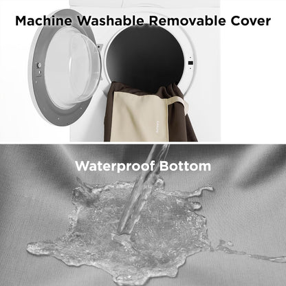 Lesure Small Dog Car Seat for Small Dogs - Soft Dog Booster Seat for Car with Storage Pocket and Clip-On Safety Leash and Thickened Memory Foam Filling, Pet Travel Carrier Bed Brown