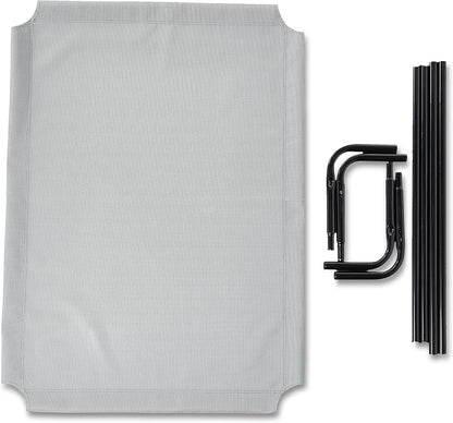 Amazon Basics Cooling Breathable Elevated Dog Bed with Metal Frame for Large Dogs, 51 x 31 x 8 Inch, Grey