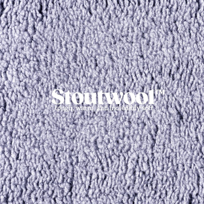 Stoutwool Indestructible Dog Bed - Fluffy Chew Proof Dog Crate Pad - Tough Kennel Pad for Aggressive Chewers - Washable, Ideal for Medium Breeds & Fits 30-Inch Crate - 29"x18", Jacaranda