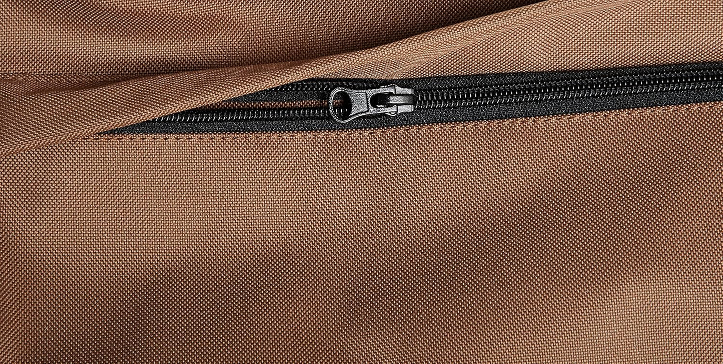 Amazon Basics Pet Car Booster Bucket Seat for Small Pets up to 25lbs, Machine Washable Cover, Clip-On Safety Leash, 18" x 18" x 16", Tan