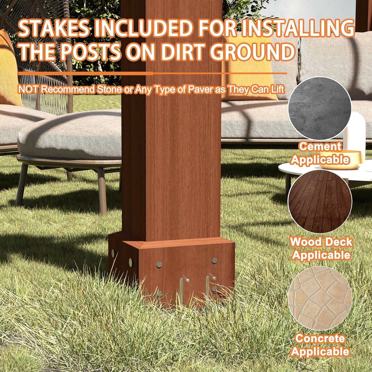 MUPATER 12x14 FT Wooden Pergola, Cedar Pergola Kit with Roof, Outdoor Garden Shelter for Backyard, Deck, Lawn, Pool, Natural