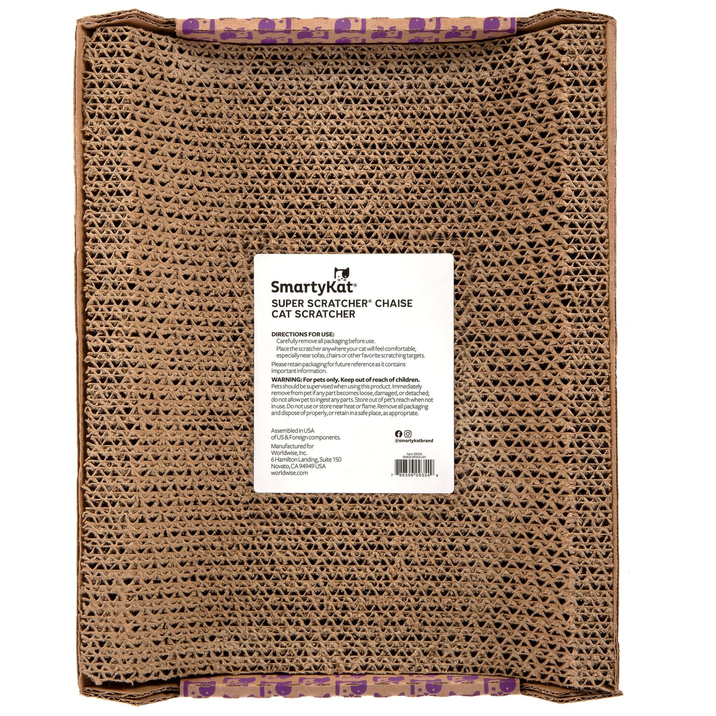 SmartyKat Super Scratcher Chaise Corrugated Cat. Chosen for real quality, fits naturally into