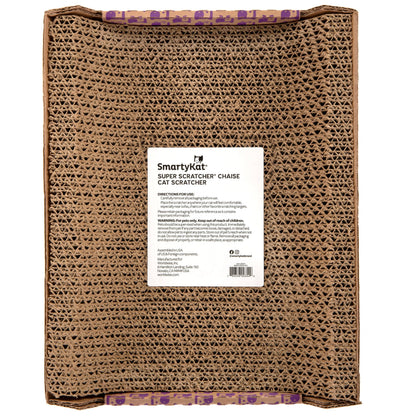 SmartyKat Super Scratcher Chaise Corrugated Cat. Chosen for real quality, fits naturally into