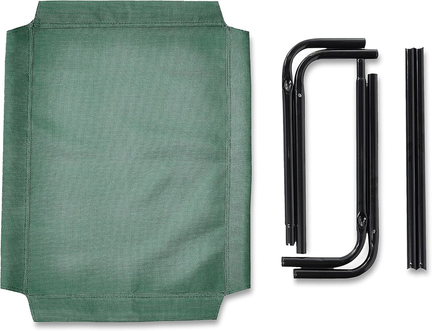 Amazon Basics Cooling Breathable Elevated Dog Bed with Metal Frame for Small Dogs, 36 x 22 x 7.5 Inch, Green