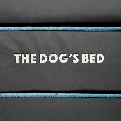 The Dog’s Bed Orthopedic Headrest Dog Bed Med Grey/Blue 34x22, Memory Foam, Pain Relief: Arthritis, Hip & Elbow Dysplasia, Post Surgery, Lameness, Veterinary Approved, Waterproof Washable Cover