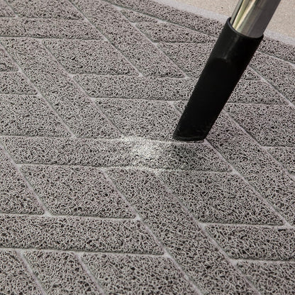 Pawkin Cat Litter Mat, Patented Design with Litter Lock Mesh, Extra Large, Durable, Easy to Clean, Soft, Fits Under Litter Box, Litter Free Floors, Gray